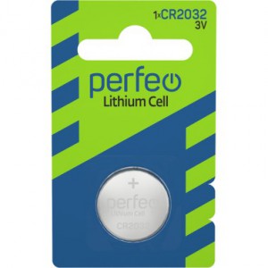 БАТАРЕЙКА PERFEO LITHIUM CR2032 - (1ШТ)